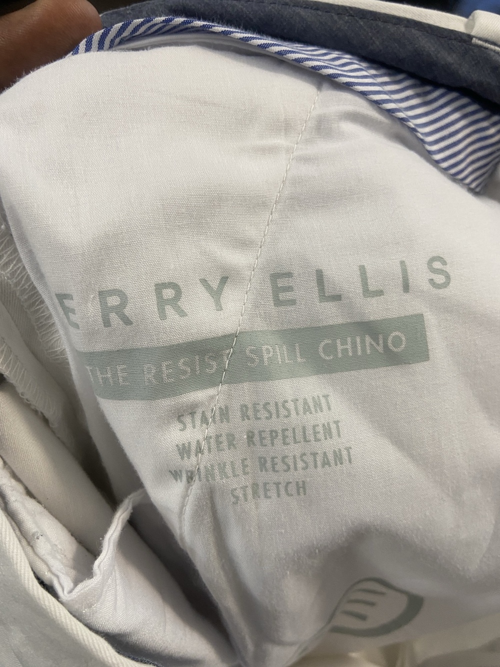 Perry Ellis Pants Mens 36x30 White Resist Spill Chino Slim Fit Stretch Casual - Picture 9 of 10